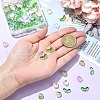 Spray Painted Transparent Glass Beads GLAA-YW0003-76-5