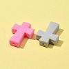 5Pcs 5 Colors Cross Silicone Focal Beads SIL-FS0001-07-3