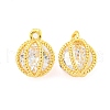 Brass Pave Cubic Zirconia Pendants KK-M286-17G-1