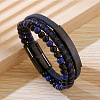 PU Leather Braided Cord Bracelets PW-WGF341D-08-1