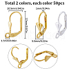 SUNNYCLUE 100Pcs 2 Colors Brass Hoop Earring Findings KK-SC0003-70-2