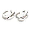 304 Stainless Steel Oval Stud Earrings for Women X-EJEW-S227-60P-2
