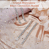 SUPERFINDINGS 4Pcs Alloy Crystal Glass Rhinestone Connector Charms FIND-FH0009-56-4
