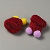 Woolen Crochet Mini Hat with Double Pom Pom Ball DIY-WH0032-56A-2