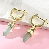 Natural Mixed Stone Hoop Earrings EJEW-P306-01G-5