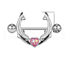304 and 316 Surgical Stainless Steel Nipple Rings WGB4D52-02-1
