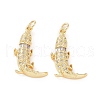 Brass Micro Pave Cubic Zirconia Pendants ZIRC-P106-18G-2