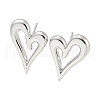 Hollow Heart Rack Plating Brass Stud Earrings EJEW-F331-26P-1