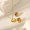Fashion Oval Stainless Steel Stud Earrings & Pendant Necklaces Sets for Women BL8928-1-1