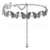 Alloy Pave Synthetic Turquoise Butterfly Link Waist Body Chains WG9C27F-01-3