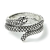 Snake Alloy Wrap Open Cuff Rings RJEW-K275-85AS-2