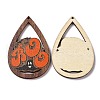 Halloween Theme Single Face Printed Aspen Wood Big Pendants WOOD-G015-05K-2