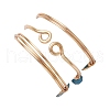 3Pcs Natural Mixed Stone Bead Finger Ring RJEW-JR00855-9