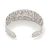 Non-Tarnish Textured 304 Stainless Steel Wrap Cuff Bangle for Women Men BJEW-P331-18P-3