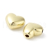 Rack Plating Heart Brass Beads KK-E102-24G-2