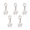 5Pcs Clover 201 Stainless Steel Pendant Decorations HJEW-JM03015-1