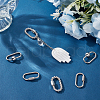 Unicraftale 6Pcs 3 Styles 304 Stainless Steel Screw Carabiner Lock Charms STAS-UN0060-17-2