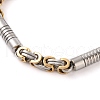 PVD Vacuum Plating 201 Stainless Steel Column Link & Byzantine Chain Bracelets BJEW-Z023-09P-1-2