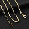 3MM Brass Rondelle Link Chain Necklaces NJEW-M108-12G-4