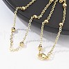 Brass Satellite Chains Necklace for Women NJEW-P265-06G-3