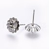 Non-Tarnish 201 Stainless Steel Stud Earring Settings STAS-I095-11P-2