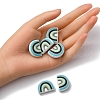 6Pcs Food Grade Eco-Friendly Silicone Focal Beads SIL-YW0001-04B-5