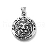 304 Stainless Steel Pendants STAS-P387-01AS-1