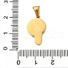 304 Stainless Steel Pendants STAS-K297-01G-P-3