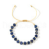 Heart Natural & Dyed Imperial Jasper Braided Bead Bracelets for Men Women QP8530-7-1