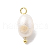 Natural Natural Cultured Freshwater Pearl Potato Pendants STER-Q004-02G-1