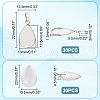 Unicraftale DIY Blank Teardrop Pendant Making Kit DIY-UN0005-52-3