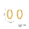 Simple Stainless Steel Textured Rhombus Hoop Earrings VA8557-3-1