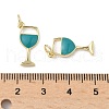 Brass Enamel Pendants KK-Q039-06G-3
