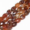 Natural Red Agate Bead Strands G-T070-8x12mm-04-1