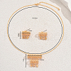 Geometric Hollow Tube Fringe Brass Stud Earrings & Pendant Necklaces Sets for Women Party BW3391-2
