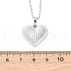 Heart 304 Stainless Steel Pendant Necklaces NJEW-H059-18P-5