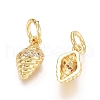 Brass Micro Pave Cubic Zirconia Charms X-ZIRC-G161-08G-2