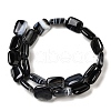 Natural Striped Agate/Banded Agate Beads Strands G-B137-B01-01B-3