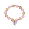 10mm Round Imitation Austrian Crystal & Crackle Acrylic Beaded Stretch Bracelets BJEW-JB10556-02-1
