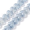 Electroplate Transparent Glass Beads Strands EGLA-R114-02A-PL03-1