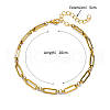Stainless Steel Oval Link Chain Anklets for Women WG69DAF-03-2