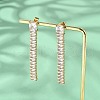 304 Stainless Steel Clear Cubic Zirconia Tassel Stud Earrings EJEW-Z094-01D-G02-2