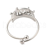Non-Tarnish 304 Stainless Steel Open Cuff Ring RJEW-M167-04P-3