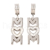 Mother's Day 304 Stainless Steel MOM European Dangle Charms STAS-B070-06P-1
