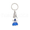 Glass & Tibetan Style Alloy Keychain KEYC-MZ00037-02-2