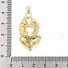 Brass Micro Pave Cubic Zirconia Pendants KK-P300-07G-3