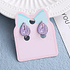 Alloy Plastic Clip-on Earrings for Kid WG9F41F-02-1