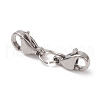 304 Stainless Steel Double Lobster Claw Clasps STAS-E163-57P-A-5
