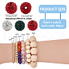   120Pcs 3 Colors Pave Disco Ball Beads RB-PH0001-42-2