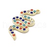 Snake Shape Alloy Rhinestone Pendants PALLOY-Q030-01B-2